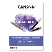 Альбом-склейка для смеш. техник Canson Graduate Mix Media А4 200 г белый 110377.