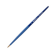 Кисть синтетика корич. Roubloff 'Aqua' круглая №3, синяя кор.ручка AqN1-03,05bT.