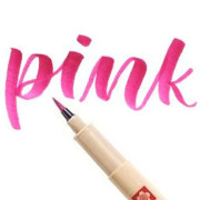 Ручка капилярная Sakura 'PIGMA BRUSH' XSDK-BR#21 розовый.