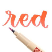 Ручка капилярная Sakura 'PIGMA BRUSH' XSDK-BR#19 красный.