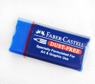 Ластик виниловый 'DUST FREE' синий для карандаша 187170. Faber-Castell.