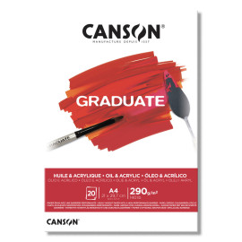 Альбом для акрила и масла (склейка) CANSON Graduate 290г. А4 20л. 400110380.