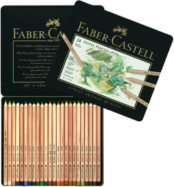 Набор пастельных карандашей 'PITT' 24 цв. в мет. кор.112124. Faber-Castell.