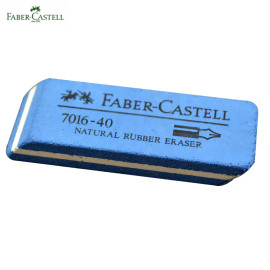 Ластик каучуковый для стирания чернил, синий 701640, 181640 Faber-Castell.