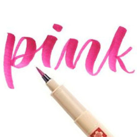 Ручка капилярная Sakura 'PIGMA BRUSH' XSDK-BR#21 розовый.