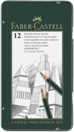 Набор графитовых карандашей 12 шт. 5В-5Н CASTELL-9000 119064. Faber-Castell.