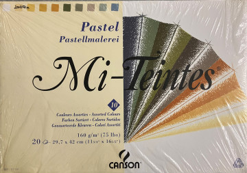 Бумага для пастели (склейка) Canson Митант 160г А3, 10цв, 20л. 0317116.