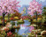 Картина по номерам 40*50 GX 44154 Пруд в весеннем саду.