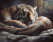 Картина по номерам 40*50 ОК 11396 Спящий тигр.