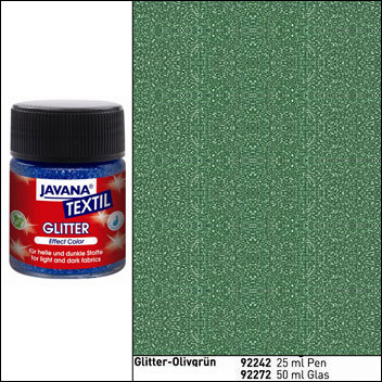 Краска по ткани 'JAVANA TEXTIL', 50мл.GLITTER 92272 оливковый.