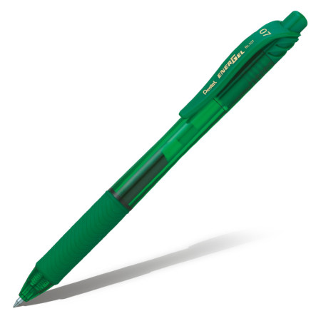 Ручка гелевая автоматическая Pentel Energel зеленый 0,7мм BL107-D.
