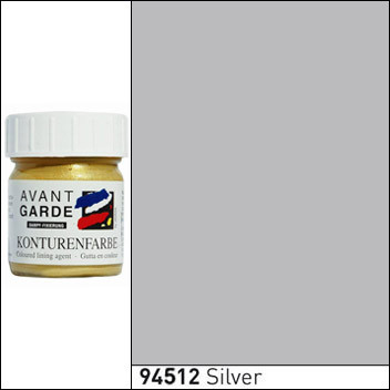 Краска-контур по шелку AVANTGARDE 50мл. 94512 Серебро.