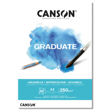 Альбом для акварели CANSON Graduate 250г, А3 20л 250г 400110375.