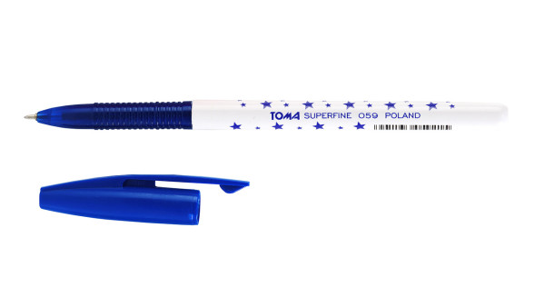 Ручка шариковая ТОМА SUPER FINE синяя ТО-059.
