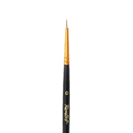 Кисть колонок Roubloff '1115' круглая № 0, короткая черная ручка, ЖК1-00,85Ж.
