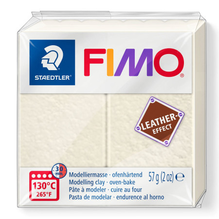 Пластика 'FIMO' leather-effect 57г. 8010-029 светло-серый.