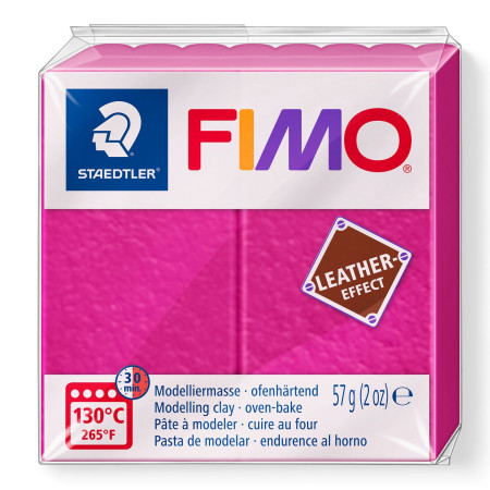 Пластика 'FIMO' leather-effect 57г. 8010-229 ягодный.