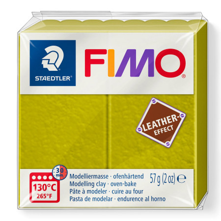 Пластика 'FIMO' leather-effect 57г. 8010-519 оливковый.